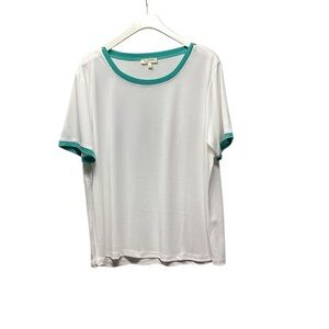 Mystree Teal contrast ringer tee size Large